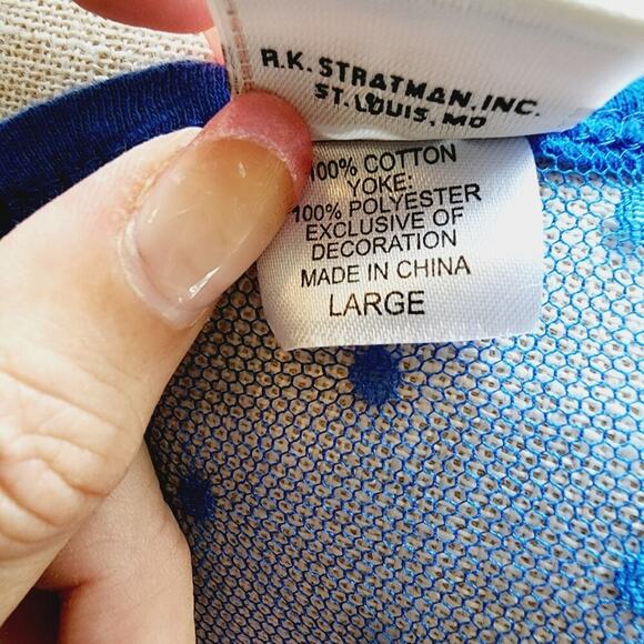 HARLEY DAVIDSON LACE BACK BLUE TEE SIZE LARGE - Picture 4 of 7